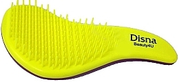 Detangling Hair Brush, yellow-purple - Disna Beauty4U Detangler — photo N1