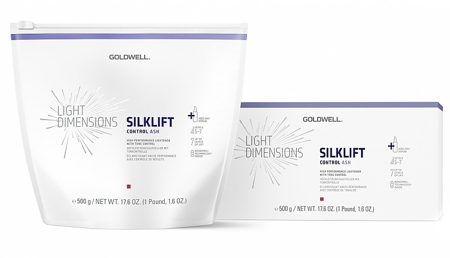 Hair Bleaching Powder - Goldwell Silklift Control Ash Level 5-7 — photo N2
