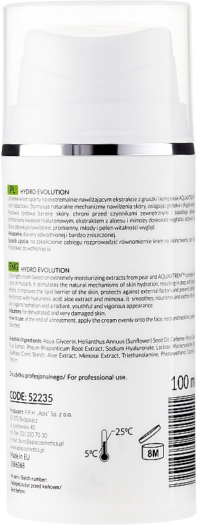 Extremely Moisturizing Ultra-Light Cream with Pear and Rhubarb - APIS Professional Hydro Evolution Extremely Moisturizing Ultra-Light Cream — photo N9