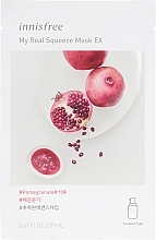 Fragrances, Perfumes, Cosmetics Pomegranate Sheet Mask - Innisfree My Real Squeeze Mask Pomegranate