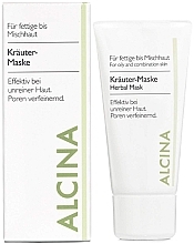 Fragrances, Perfumes, Cosmetics Herbal Extracts Mask for Oily Skin - Alcina Herbal Mask