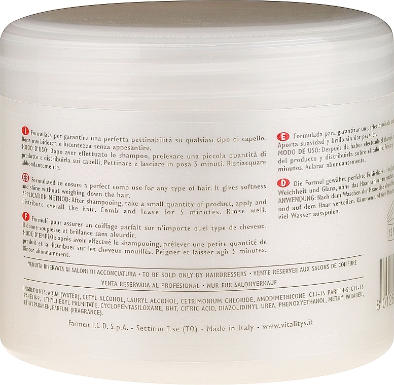 Detangling Hair Mask - Vitality's Effecto Detangling Mask — photo N3