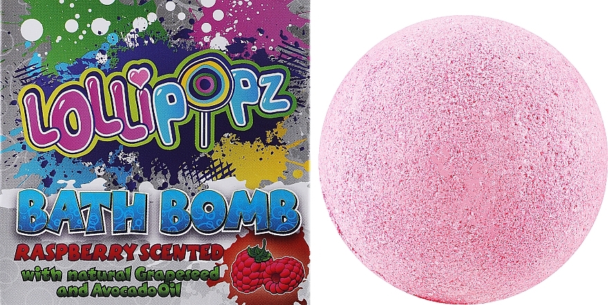 Bath Bomb with Raspberry Scent - EP Line Lollipopz Raspberry Bath Bomb — photo N1