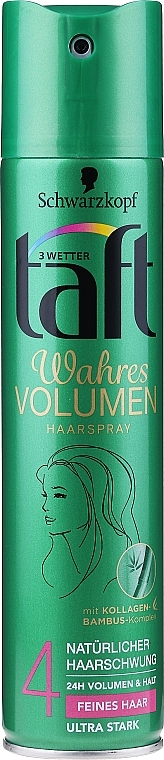 Ultra Strong Hold Hair Spray "Volume Power" - Schwarzkopf Taft  — photo N3