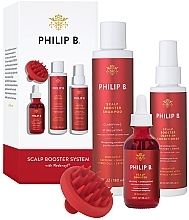 Set - Philip B Scalp Booster System (cond/125ml + shm/180ml + booster/60ml + brush) — photo N1