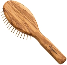 Olive Wood Anti-Static Hair Brush - Hydrea London Olive Wood Anti-Static Hair Brush Extra Long Pins — photo N2