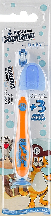 Kids Toothbrush 3+, soft, orange - Pasta del Capitano — photo N1