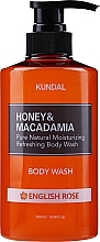 Shower Gel "English Rose" - Kundal Honey & Macadamia Body Wash English Rose — photo N3