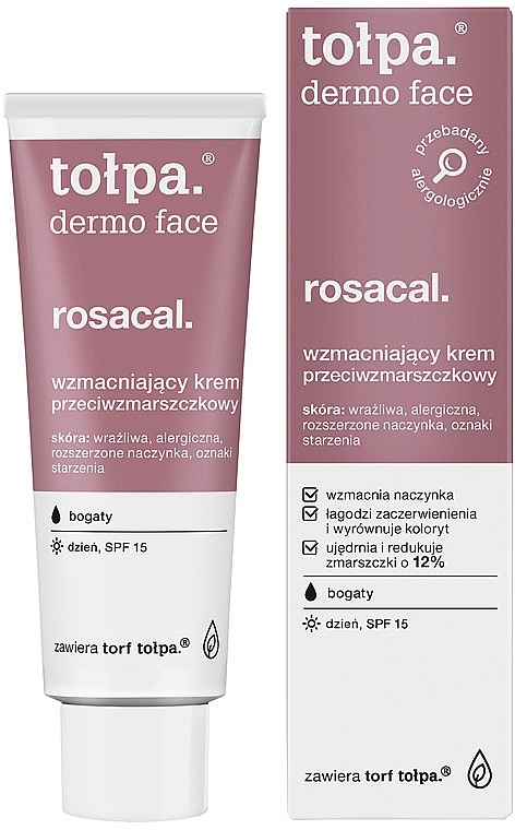 Anti-Wrinkle Strengthening Cream - Tolpa Dermo Face Rosacal Face Cream — photo N1