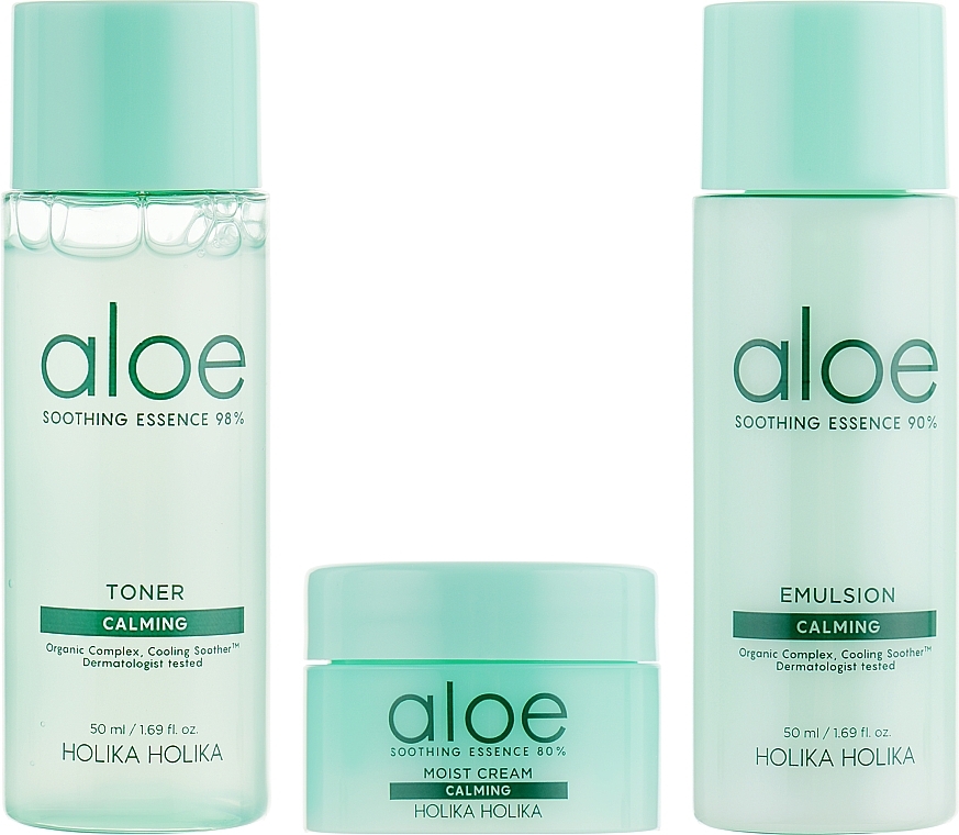 Set - Holika Holika Aloe (toner/50ml + emulsion/50ml + cr/20ml) — photo N2