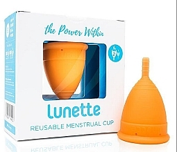 Fragrances, Perfumes, Cosmetics Menstrual Cup, model 1, orange - Lunette Reusable Menstrual Cup Orange Model 1