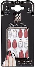 Fragrances, Perfumes, Cosmetics False Nails Set - Sosu by SJ False Nails Medium Stiletto Marble Diva