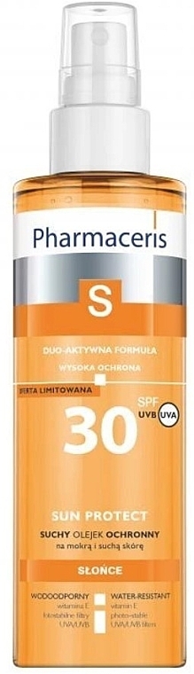 Dry Sunscreen Body Oil - Pharmaceris S Sun Protect SPF30 — photo N2