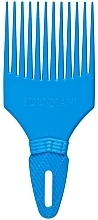 Comb for Curly Hair D17, blue - Denman Curl Tamer Detangling Comb Blue — photo N1