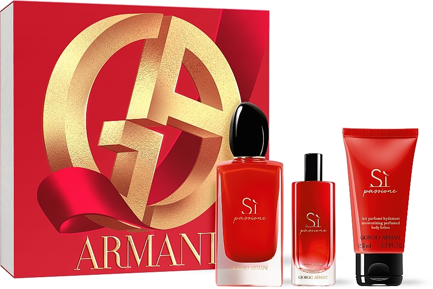 Giorgio Armani Si Passione - Set (edp/100ml + edp/15ml + b/lot/50ml) — photo N1