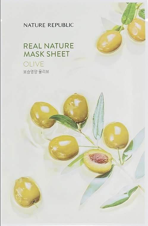 Olive Sheet Mask - Nature Republic Real Nature Mask Sheet Olive — photo N1