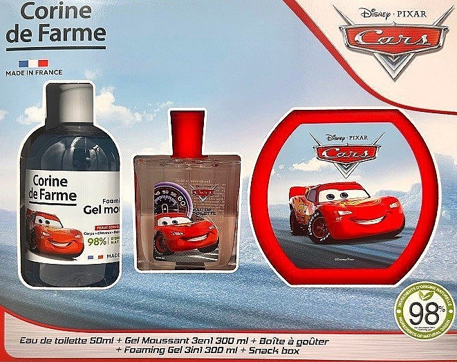 Corine De Farme Cars - Set (edt/50ml + sh/gel/300ml + acc/1pc)	 — photo N1