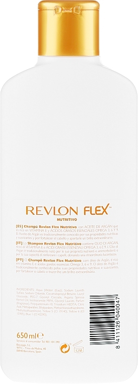 Hair Shampoo - Revlon Flex Nourishing Argan Oil Shampoo — photo N2