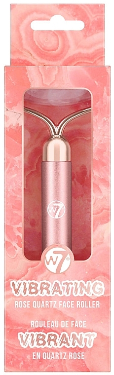 Vibrating Quartz Face Roller - W7 Cosmetics Rose Quartz Vibrating Facial Roller — photo N2