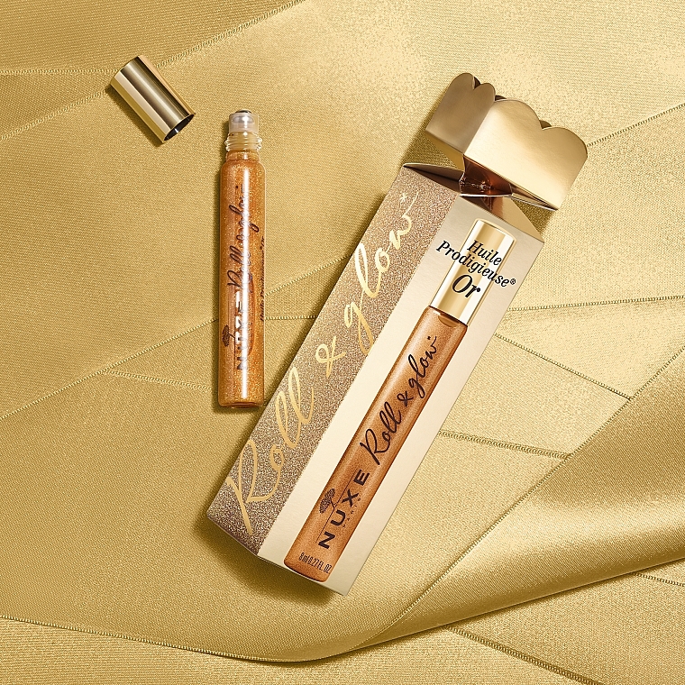 Wonderful Dry Gold Oil, roller - Nuxe Huile Prodigieuse Or Multi-Purpose Dry Oil Roll And Glow — photo N3