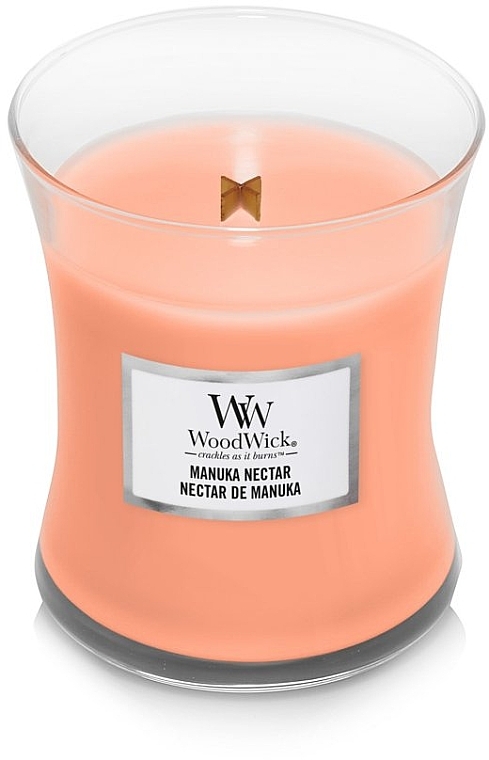 Scented Candle in Glass - WoodWick Hourglass Candle Manuka Nectar — photo N2