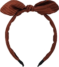 Fragrances, Perfumes, Cosmetics Hair Hoop with Decorative Knot, FA-5618, brown with black stripes - Donegal