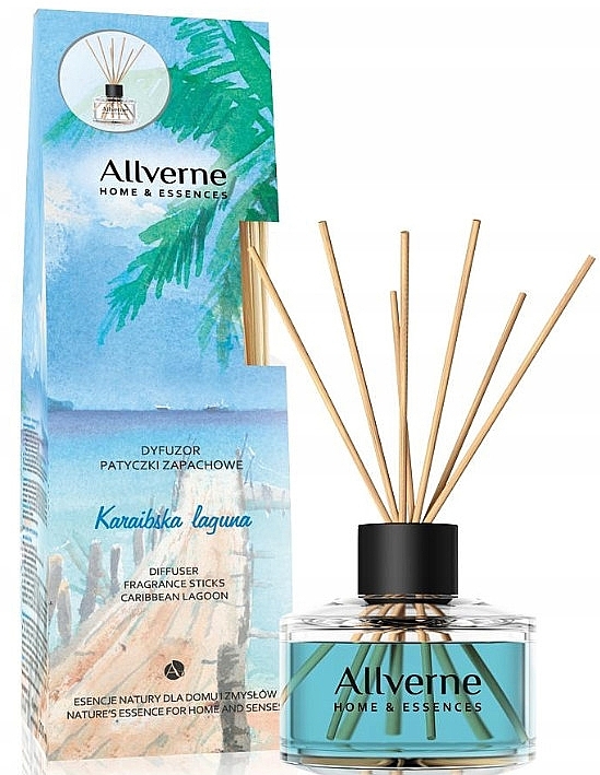 Reed Diffuser 'Caribbean Lagoon' - Allverne Home&Essences Diffuser  — photo N1