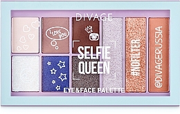 Fragrances, Perfumes, Cosmetics Eyeshadow Palette "Selfie Queen" - Divage Basics Eye & Face Palette