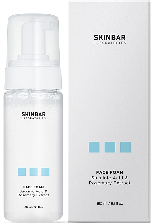 Face Cleansing Foam with Amber Acid & Rosemary Extract - SKINBAR Succinic Acid & Rosemary Extract Face Foam — photo N4