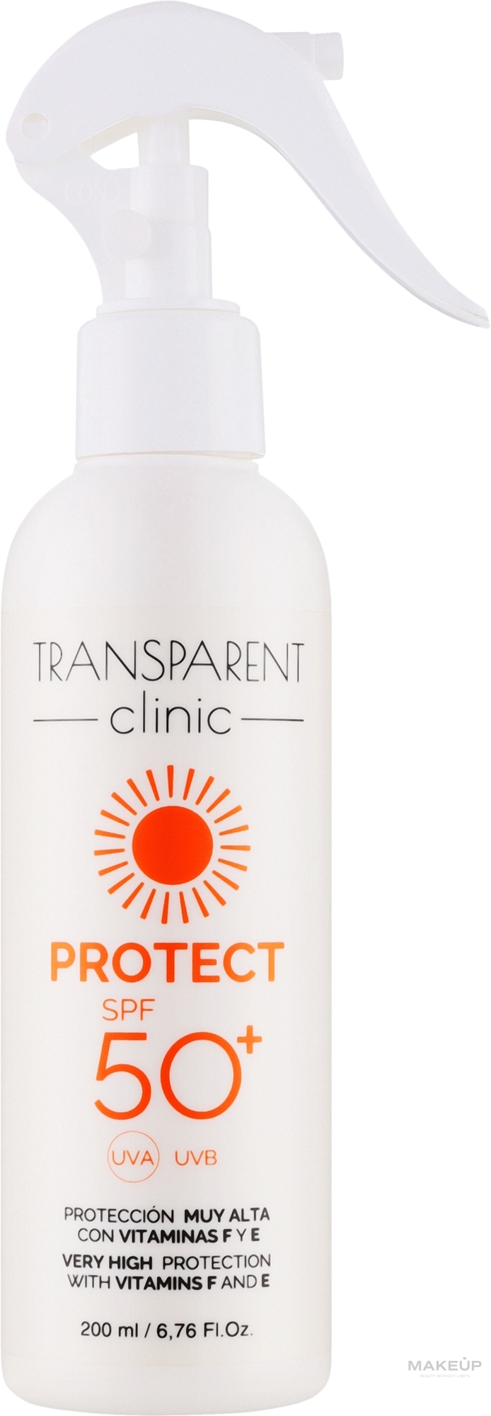 Sunscreen Body Spray - Transparent Clinic Protect SPF50+ — photo 200 ml