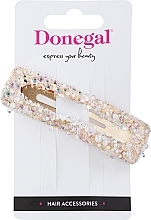 Fragrances, Perfumes, Cosmetics Hair Clip, FA-5728, gold, rectangular - Donegal