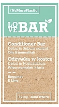 Fragrances, Perfumes, Cosmetics Bergamot & Lime Conditioner Bar for Normal Hair - Love Bar Detox & Sebum Control Conditioner Bar