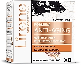 Fragrances, Perfumes, Cosmetics Nourishing Anti-wrinkle Cream for Mature Skin 'Sequoia and Ginger' - Lirene Formula Anti-Aging