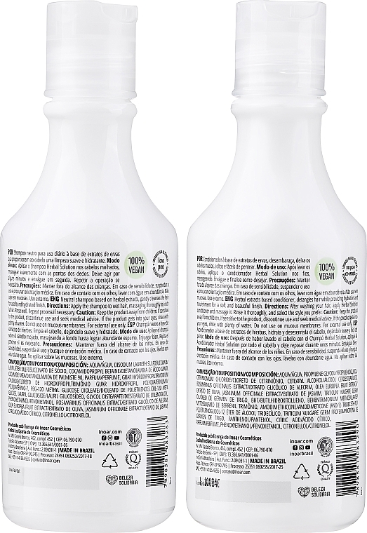 Set - Inoar Absolut Herbal Solution (shm/250 ml + cond/250 ml) — photo N2