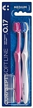 Fragrances, Perfumes, Cosmetics Toothbrush Set 'Medium 0.17', 2 pieces, pink and white - Curaprox Curasept Toothbrush