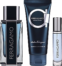 Salvatore Ferragamo Intense Leather Pour Homme - Set (edp/100ml+edp/min/10ml+sh/gel/100ml) — photo N3