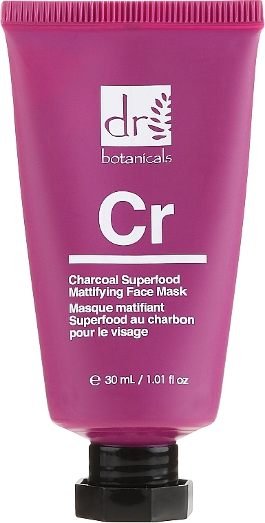 Mattifying Face Mask - Dr. Botanicals Charcoal Superfood Mattifying Face Mask — photo N2