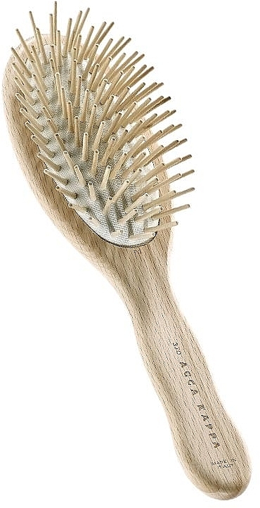 Hair Brush with Wooden Teeth, large - Acca Kappa — photo N1