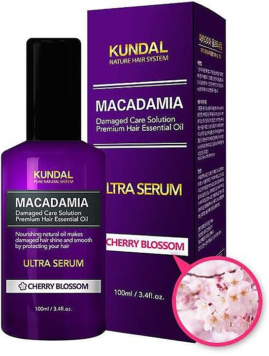 Hair Serumn "Cherry Blossom" - Kundal Macadamia Cherry Blossom Ultra Serum — photo N1