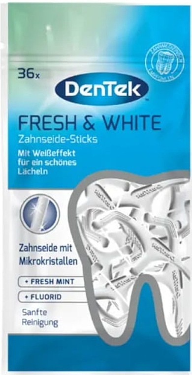 Fresh and White Floss Pick, Pack of 36 - DenTek  — photo N1