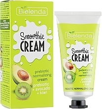 Fragrances, Perfumes, Cosmetics Normalizing Face Cream "Avocado and Kiwi" - Bielenda Smoothie Cream Avocado And Kiwi 