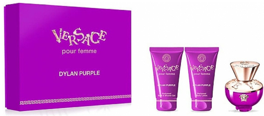 Versace Dylan Purple Body Lotion - Set (edp/50ml + sh/gel/50ml + b/lot/50ml) — photo N1