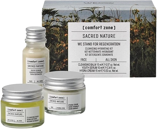 Set - Comfort Zone Sacred Nature Regenerative Beauty Kit (balm/15 ml + cr/15 ml + serum/10 ml) — photo N1