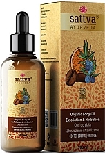 Organic Moisturizing & Exfoliating Body Massage Oil - Sattva Ayurveda Organic Body Oil — photo N1