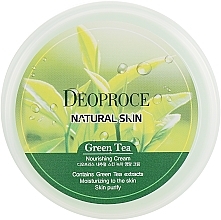 Anti-Aging Repairing Face Cream with Hyaluronic Acid, Green Tea Extract & Vitamin E - Deoproce Natural Skin Green Tea — photo N3