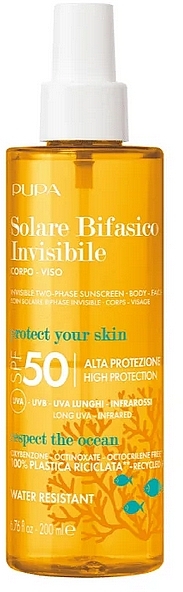 Body Spray - Pupa Milano Solare Bifasico Invisibile Spf 50 — photo N1