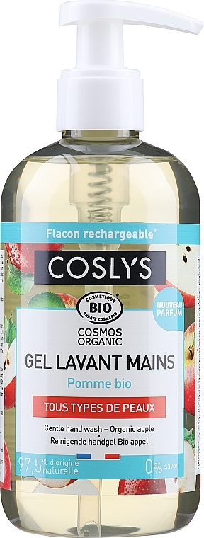 Gentle Hand Wash Gel with French Organic Apple - Coslys Hand & Nail Care Hand Wash Cream With Organic Apple — photo N1