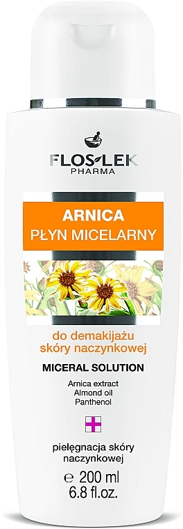 Micellar Makeup Remover "Arnica" for Skin Prone to Dilated Capillaries - Floslek Micellar Solution Make-Up Remover For Dilated Capillaries Skin — photo N1
