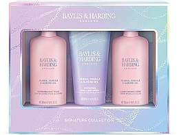 Fragrances, Perfumes, Cosmetics Set - Baylis & Harding Jojoba, Vanilla & Almond Oil Luxury Bathing Essentials Gift Set (b/lot/200ml + b/wash/300ml + sh/cr/300ml)