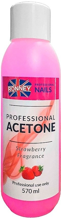 Nail Polish Remover "Strawberry" - Ronney Professional Acetone Strawberry — photo N28